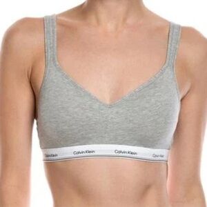 NWT Calvin Klein Organic Cotton Padded Wireless Bralette Women's Size Medium